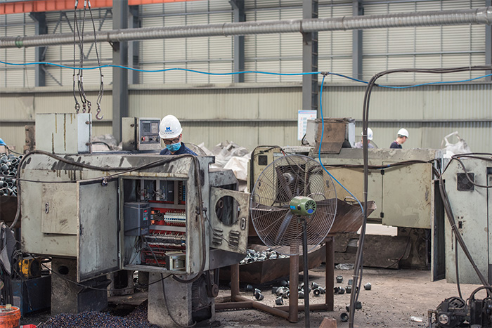 溧阳网架配件-锥头加工车间